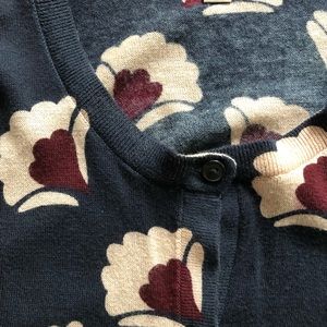 Loft Navy Print Cardigan